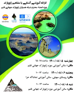 Introductory workshop on geopark concept and its goals was held in Qeshm Island (27-29 Sep. 2021)