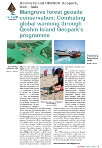 Qeshm Island UUGp contribution to new GGN publication "Geopark Going Green"