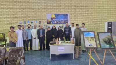 The director of Qeshm Island UNESCO Global Geopark visited the exhibition of the students of art schools
